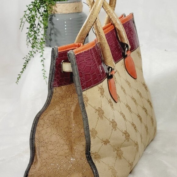 U.S.Polo Assn. Large Shoulder Satchel Handbag Purse Tote Bag - Picture 15 of 15